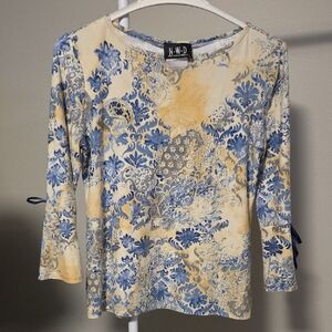 N.W.D Women's Floral Long Sleeve Top Size S